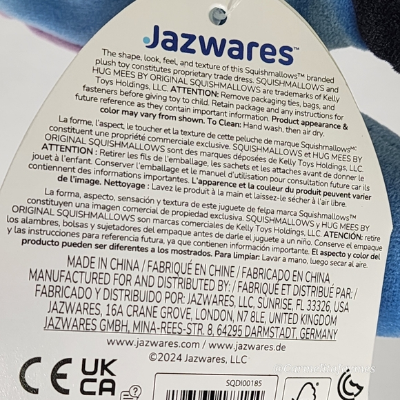 STITCH 🎶 Elvis Stitch 10" Blue & White HugMees Disney X Squishmallow NWT - Picture 8 of 9